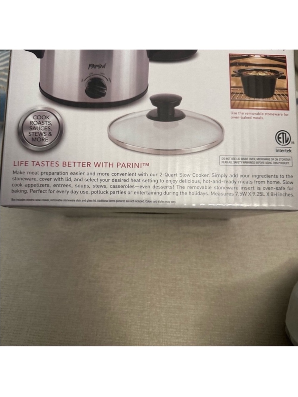 Parini 2-Qt Slow Cooker - Black with Red Packaging - Picture 5 of 6